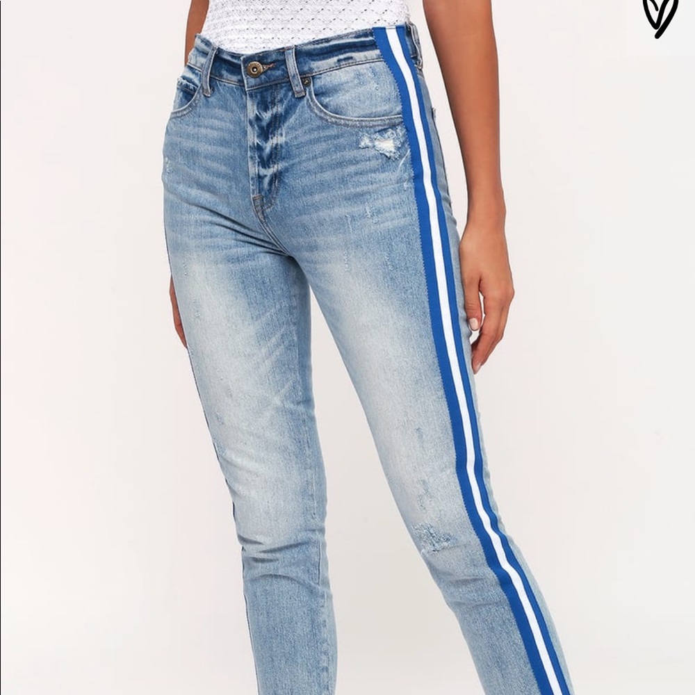 Nico Light Washed Distressed Mom Jeans